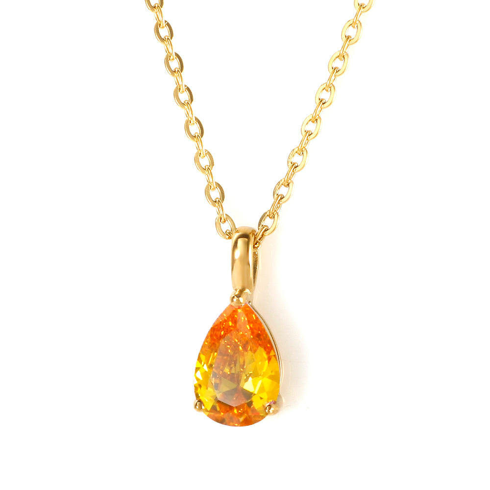 Colorful Zircon Charm Stainless Steel Necklaces - Guangzhou Mingshixuan Jewellery CO.,Ltd