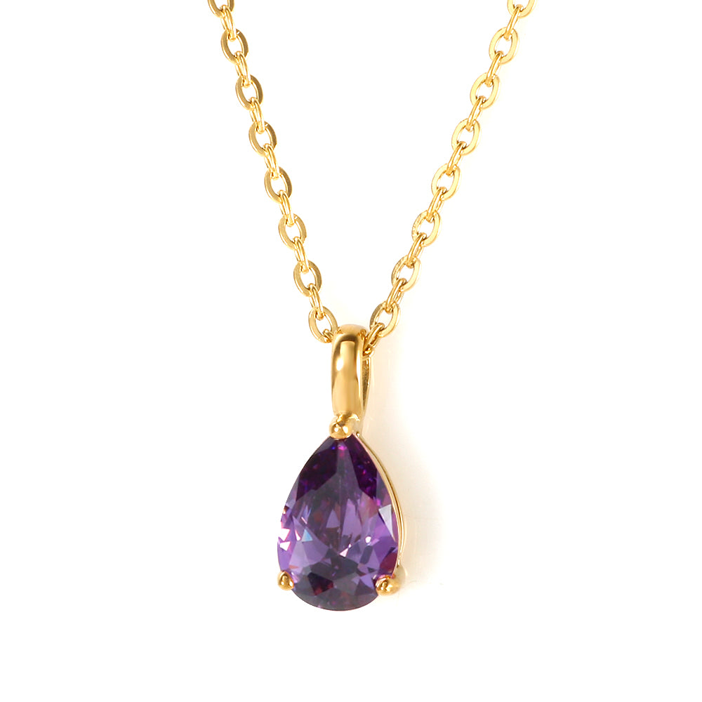 Colorful Zircon Charm Stainless Steel Necklaces - Guangzhou Mingshixuan Jewellery CO.,Ltd