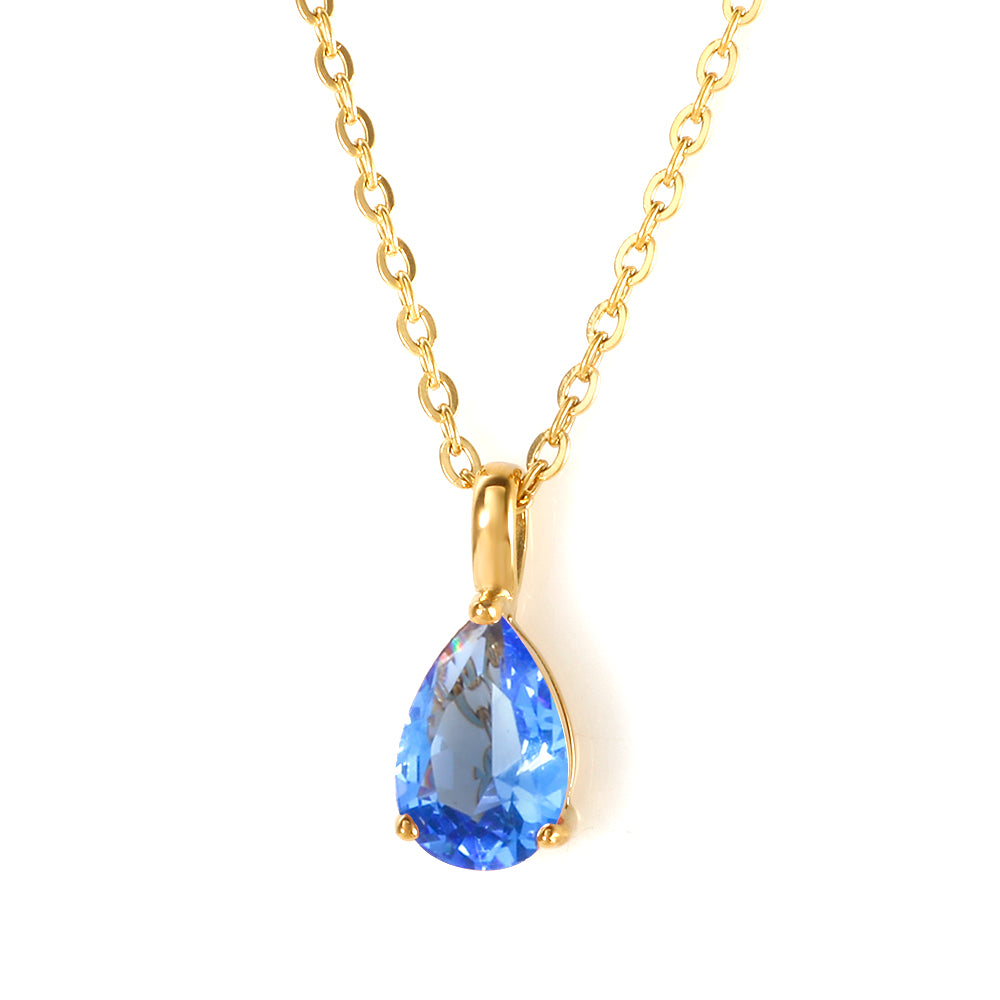 Colorful Zircon Charm Stainless Steel Necklaces - Guangzhou Mingshixuan Jewellery CO.,Ltd