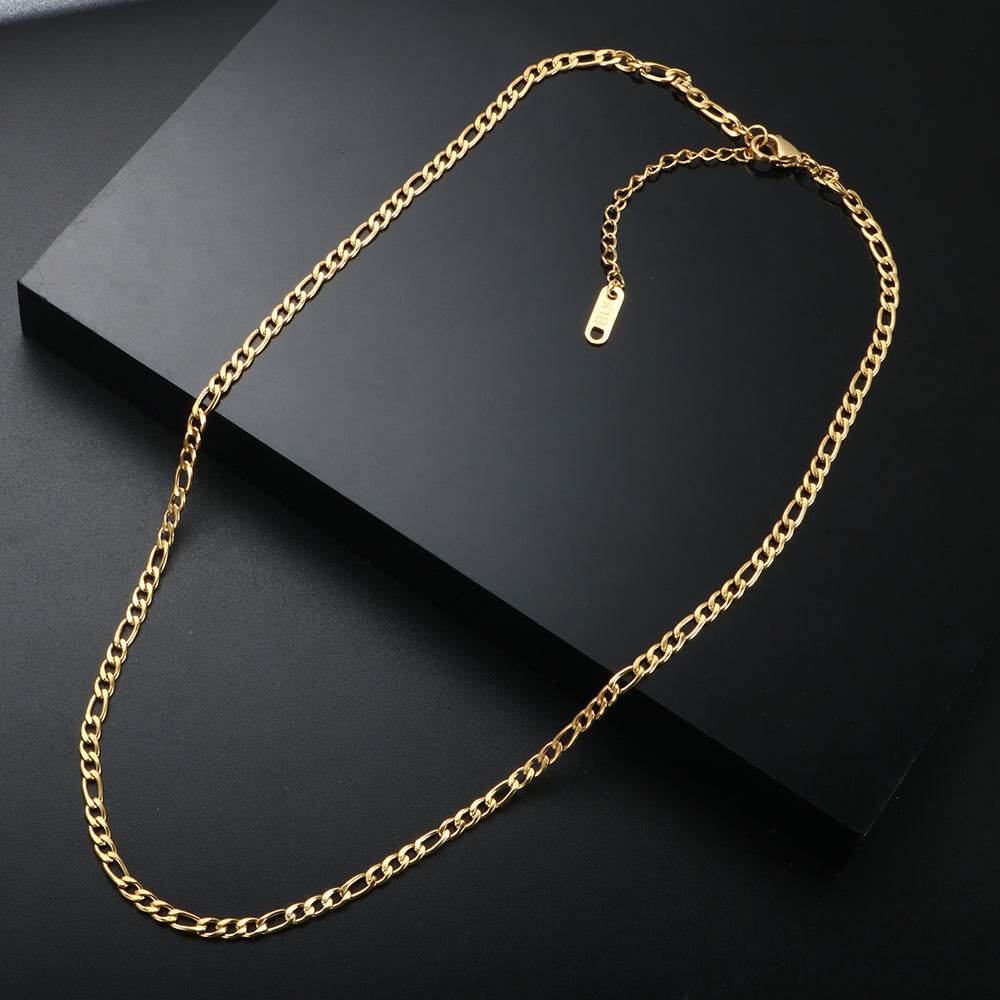 Sun Moon Charm Figaro Link Chain Necklaces - Guangzhou Mingshixuan Jewellery CO.,Ltd