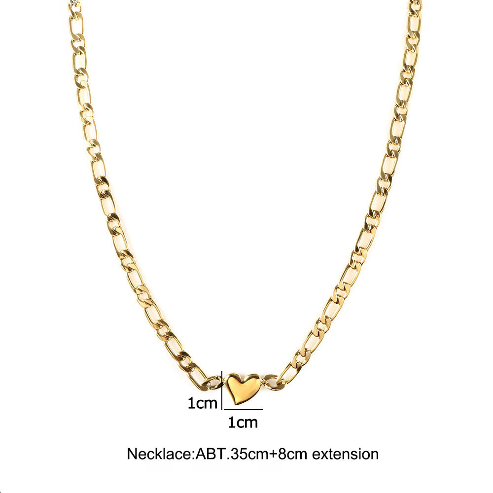 Sun Moon Charm Figaro Link Chain Necklaces - Guangzhou Mingshixuan Jewellery CO.,Ltd