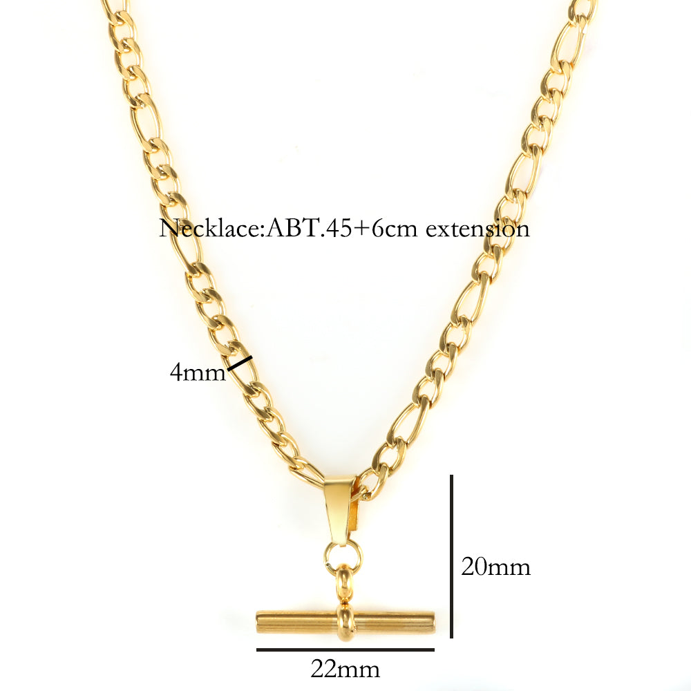Sun Moon Charm Figaro Link Chain Necklaces - Guangzhou Mingshixuan Jewellery CO.,Ltd