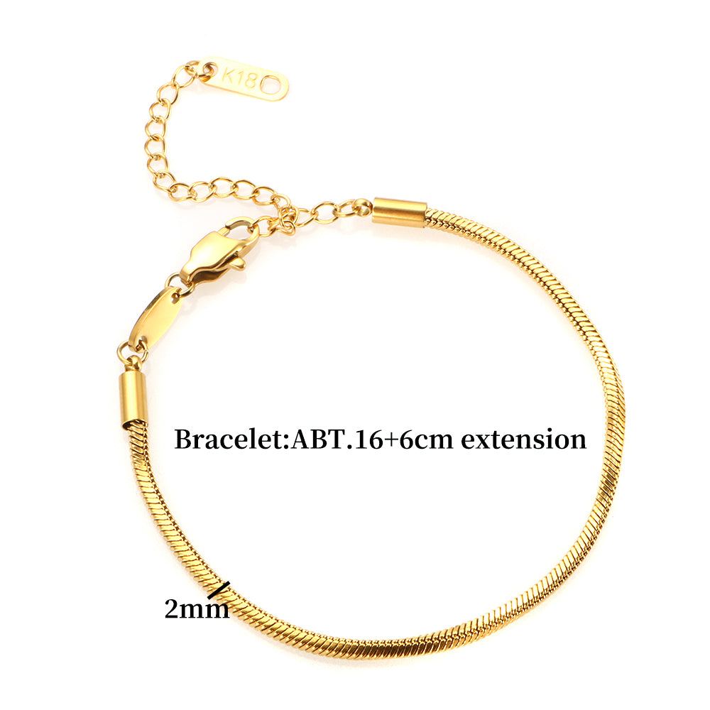 Stainless Steel Snake Chain Choker Necklace - Guangzhou Mingshixuan Jewellery CO.,Ltd