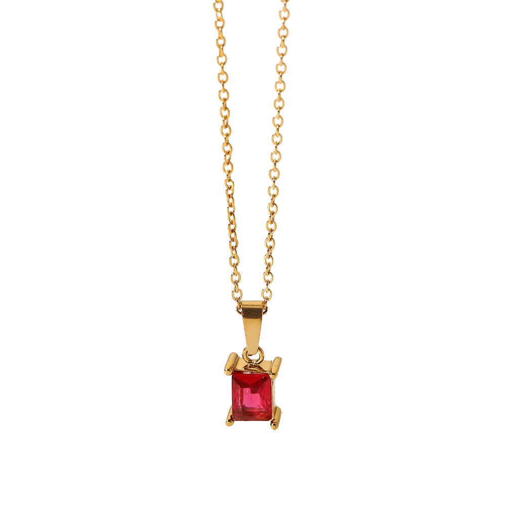 Cubic Zirconia Pendant Necklace Square Zircon Hoop Earrings - Guangzhou Mingshixuan Jewellery CO.,Ltd