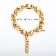 Gold Plated Thick Chain Bracelet - Guangzhou Mingshixuan Jewellery CO.,Ltd