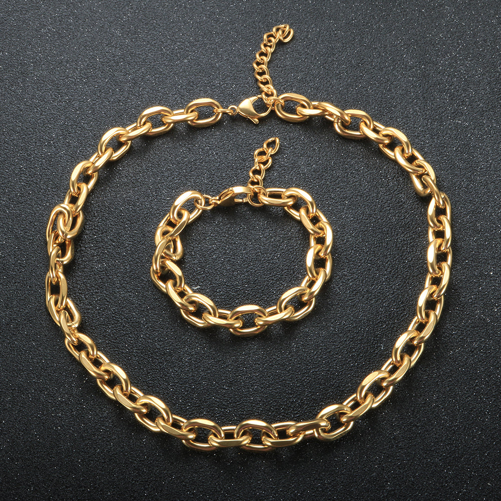 Gold Plated Thick Chain Bracelet - Guangzhou Mingshixuan Jewellery CO.,Ltd